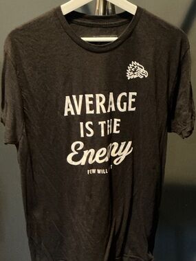 Average Is The Enemy Black Graphic Tee by